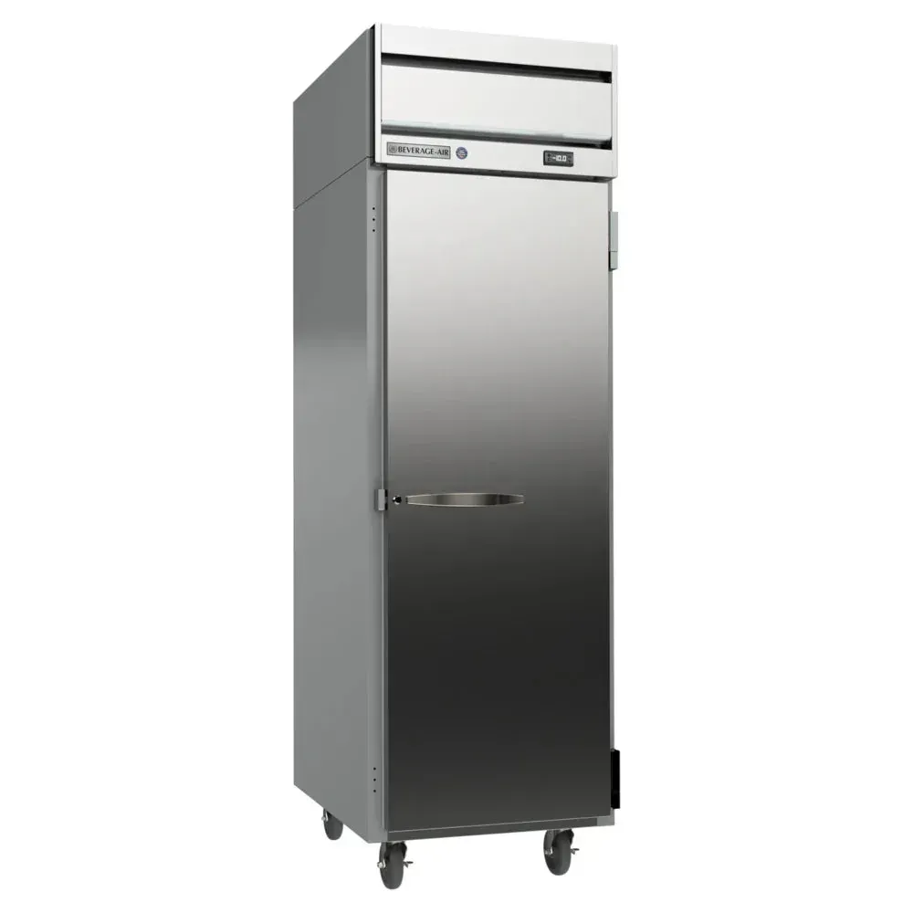Beverage-Air compact solid door reach-in freezer for cafe pantries delivers reliable freezing with durable stainless steel in a space-saving design.