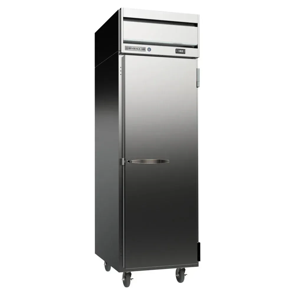 Beverage-Air solid door reach-in freezer for hotel pantry offers reliable freezing, compact footprint, energy-efficient operation, stainless build.