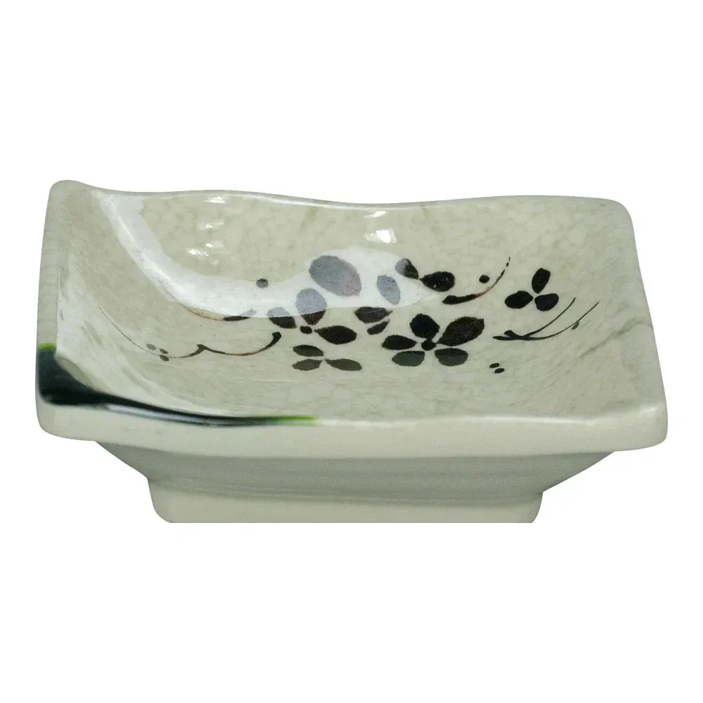 Yanco China beige melamine square sauce dish durable and reusable, designed for catering, bulk condiment supply, and stylish tableware accent