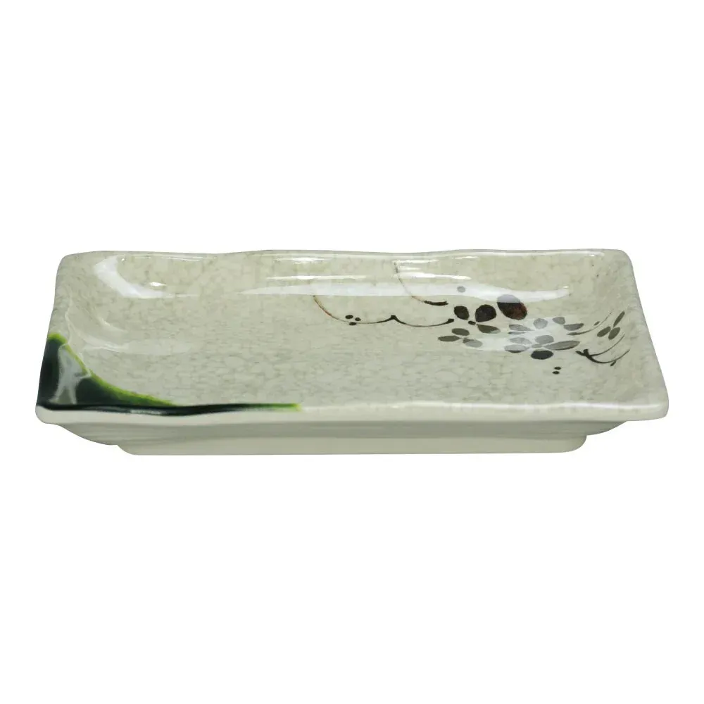 Yanco China beige melamine rectangular plate durable and reusable, ideal for catering, bulk serving platter supply, and compact small food plating