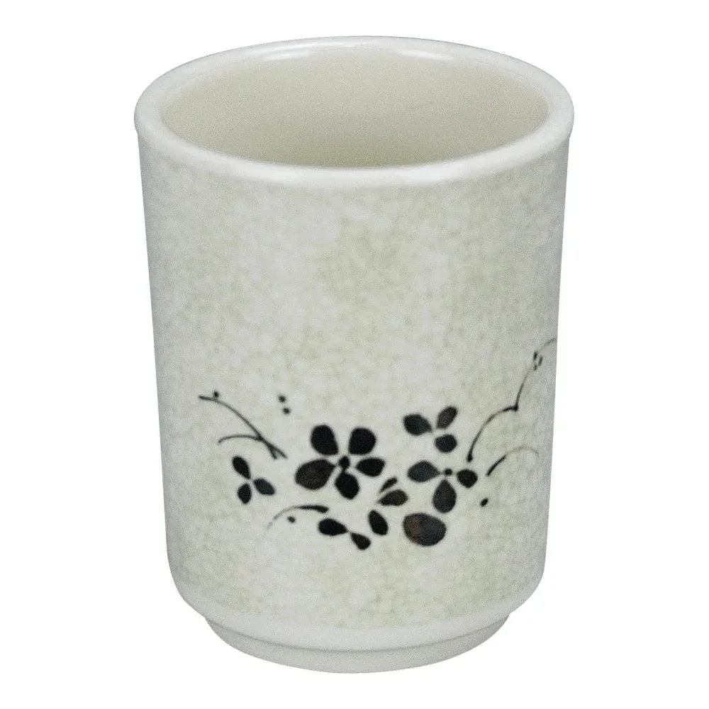 Yanco China beige melamine tea cup designed for hot beverage service, durable and reusable, ideal for catering, bulk restaurant supply, and tableware