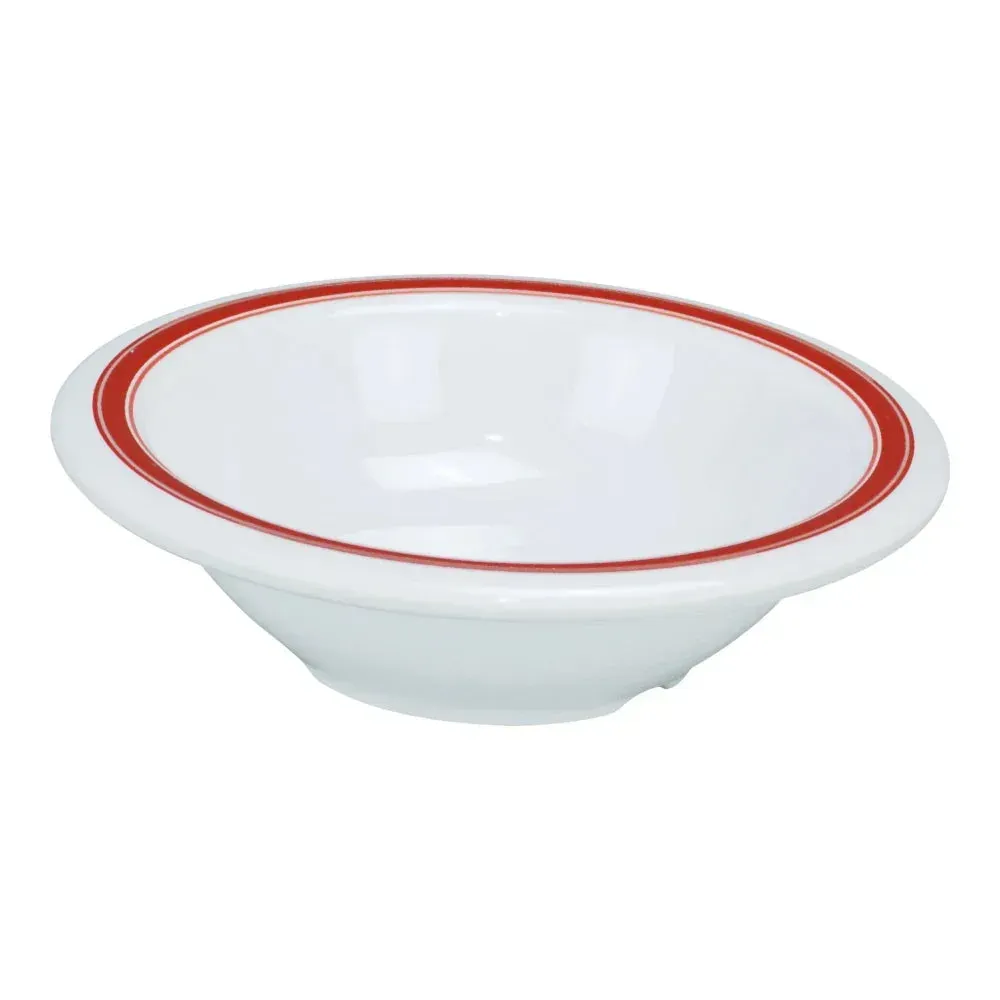 Yanco China versatile round white melamine soup salad bowl perfect for soups, salads, or pasta, bringing crisp simplicity to catered table settings