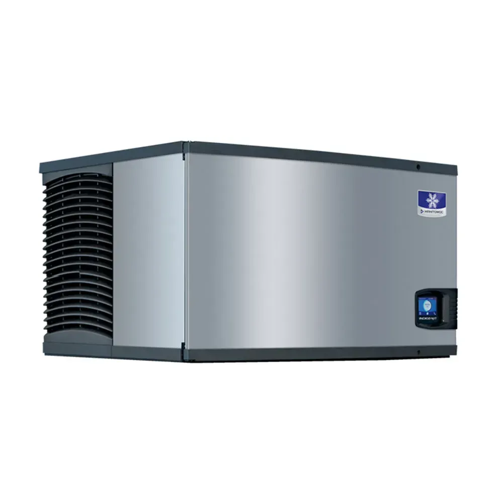 Indigo thirty-inch air-cooled full dice cube Manitowoc ice machine head with no bin, stainless steel build for reliable daily operation.