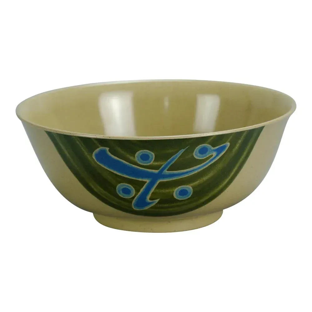 Yanco China warm sand melamine rice bowl for generous portions of steamed rice in Japanese dining, with scratch-resistant matte texture finish.
