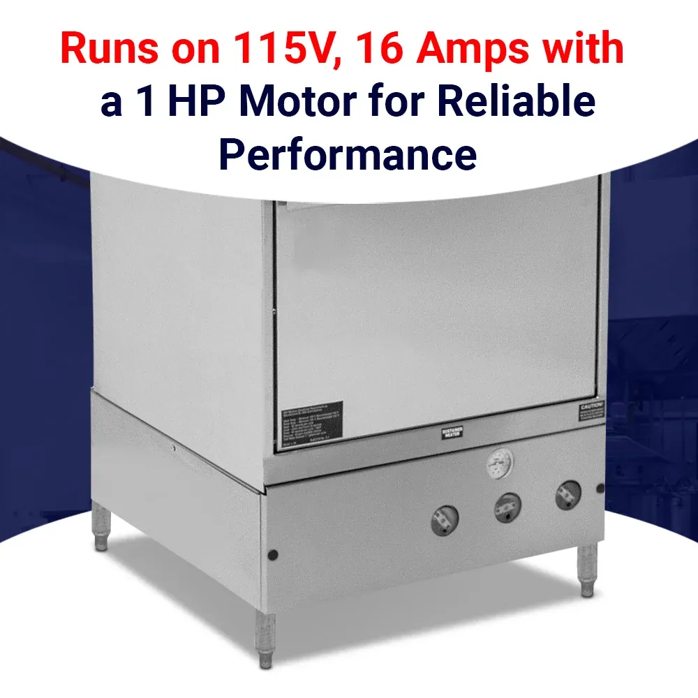 Low-temp CMA undercounter dishwasher with heater ideal for small restaurants and cafescompact, quiet design delivers reliable low-temp sanitizing.