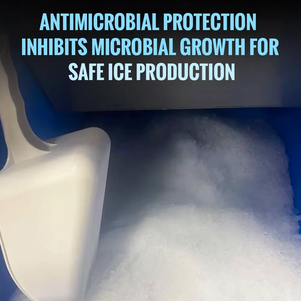 Ice-O-Matic air cooled flake ice machine head without storage bin, providing consistent ice output for restaurants and bars.