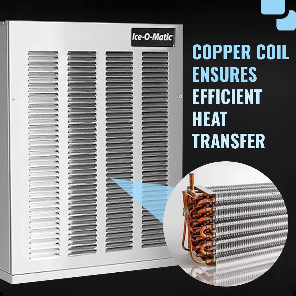 Ice-O-Matic air cooled flake ice machine head without storage bin, providing consistent ice output for restaurants and bars.