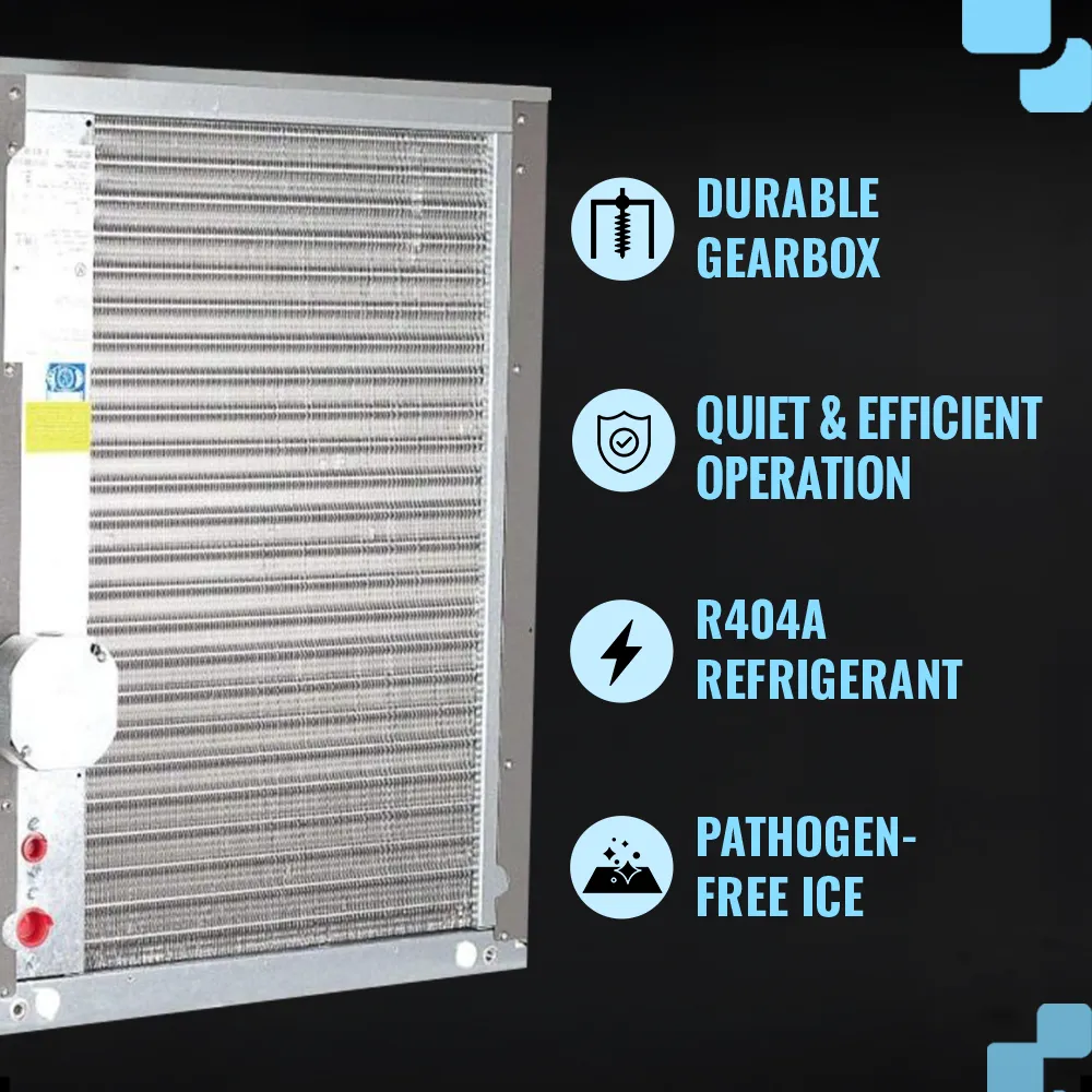 Ice-O-Matic air cooled flake ice machine head without storage bin, designed for high-capacity ice production in commercial settings.