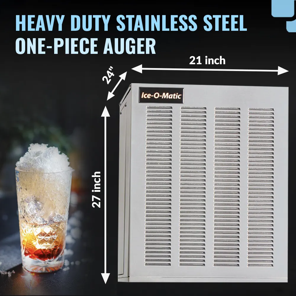 Ice-O-Matic air cooled flake ice machine head without storage bin, designed for high-capacity ice production in commercial settings.