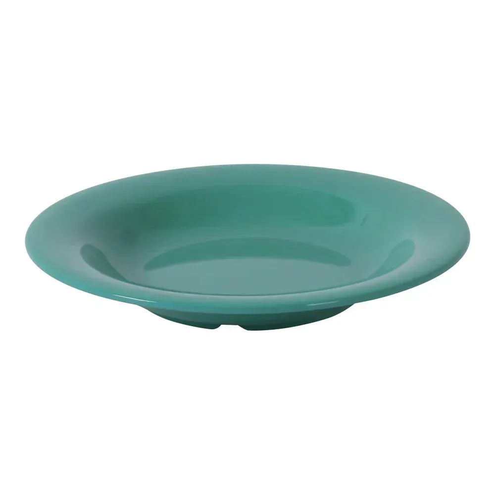 Refreshing Yanco China green plate with smooth finish and earthy tone, ideal for presenting natural, organic meals with vibrant and wholesome appeal.
