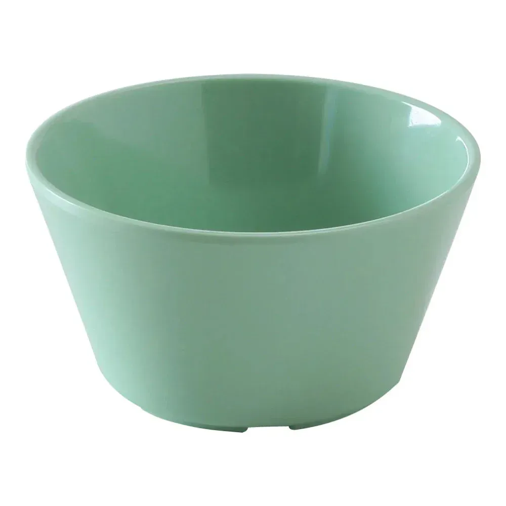 Yanco China green melamine bouillon cup elegant addition for serving soups or stews in restaurants, buffets, and catering events