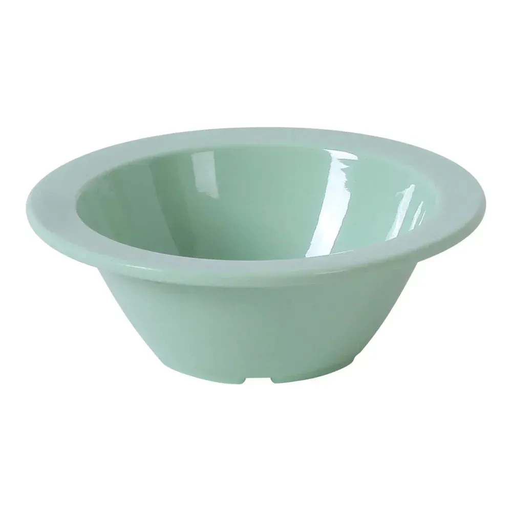 Yanco China green melamine fruit bowl sleek and vivid, perfect for showcasing colorful dishes in cafes, bistros, and catered dining events
