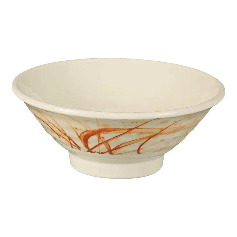 Medium melamine bowl from Yanco China, ideal for soups or salads, a durable, lightweight, and stackable option for any buffet dining.