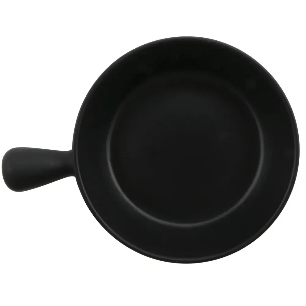 GET Cheforward 6 oz Round Melamine Bowl w/ Handle, Black