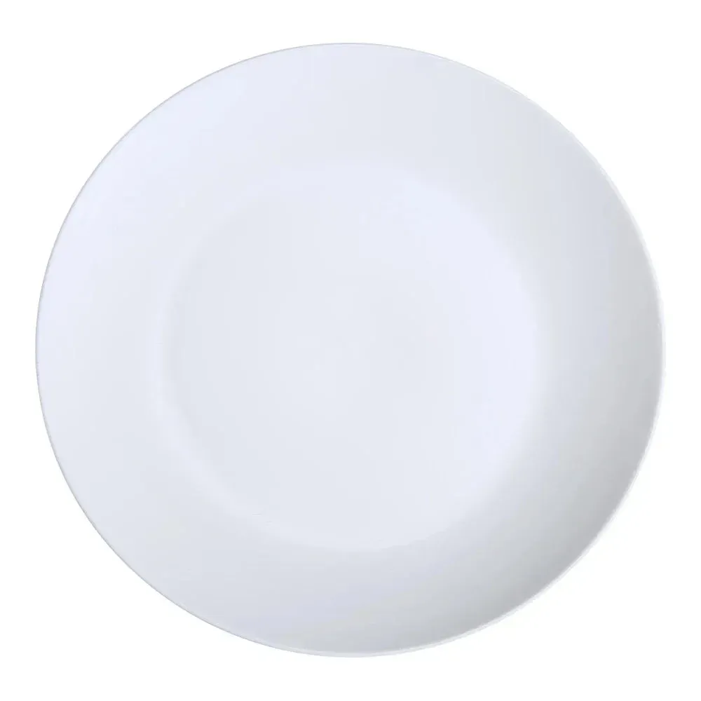 Classic coupe plate in bone white from Yanco China, perfect for modern plating, a durable, stackable, restaurant grade serving piece.