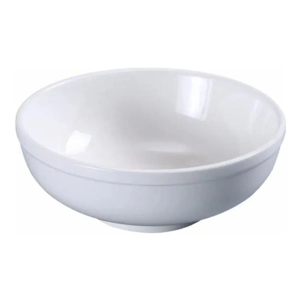 Yanco China generous white porcelain menudo soup bowl ideal for hearty stews or shareable soups in refined hospitality and upscale dining venues.