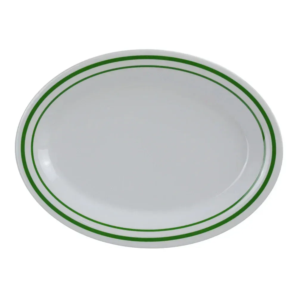 Yanco China pine tree melamine oval dinner platter blends rustic charm with commercial-grade durability, perfect for lodges or high-volume restaurant.