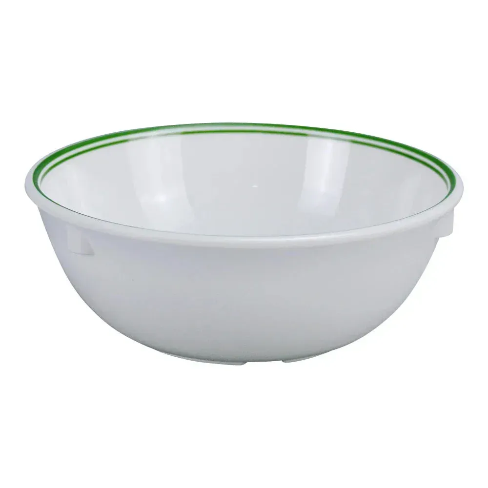Yanco China pine tree melamine nappie bowl versatile for salads, sides, and pasta, ideal for rustic lodge or outdoor themed commercial dining.