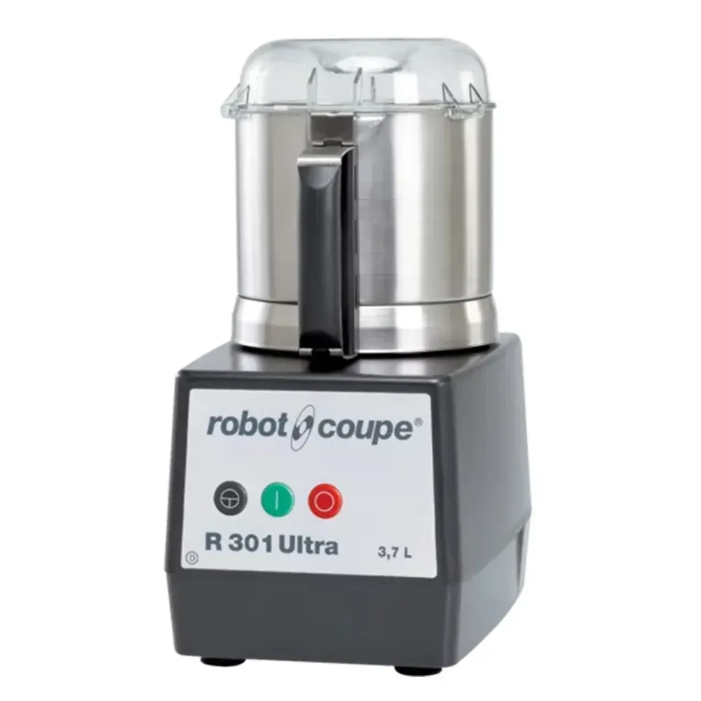Robot Coupe stainless steel bowl processor for consistent chopping, mixing, and pureeing in restaurants, cafes, and hospitality kitchens.