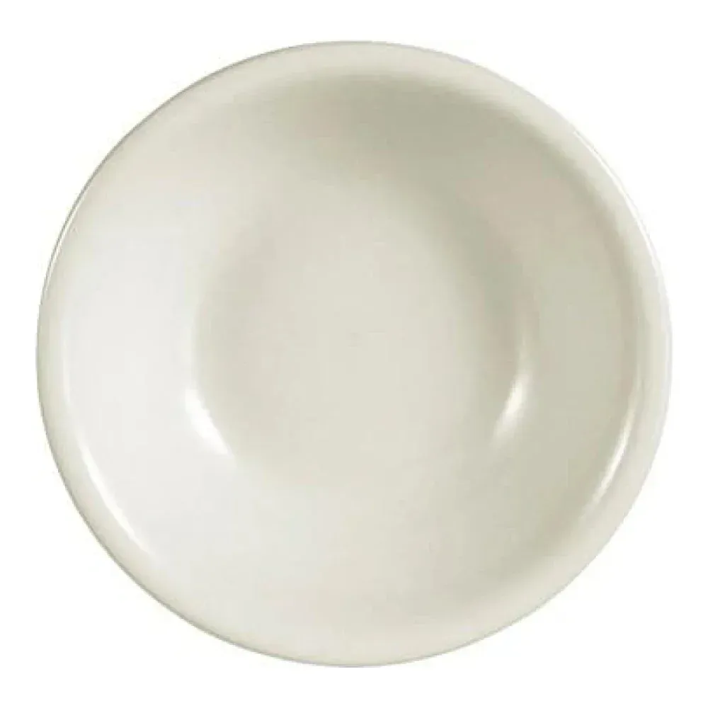 Yanco China small white recovery fruit bowl perfect for desserts and sides in institutional use, offering neat, sturdy, and functional presentation.