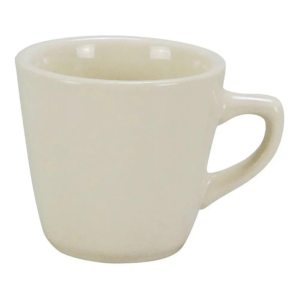 Yanco China white recovery tall cup perfect for serving hot beverages in healthcare, hospitality, or institutional dining, designed for bulk service.