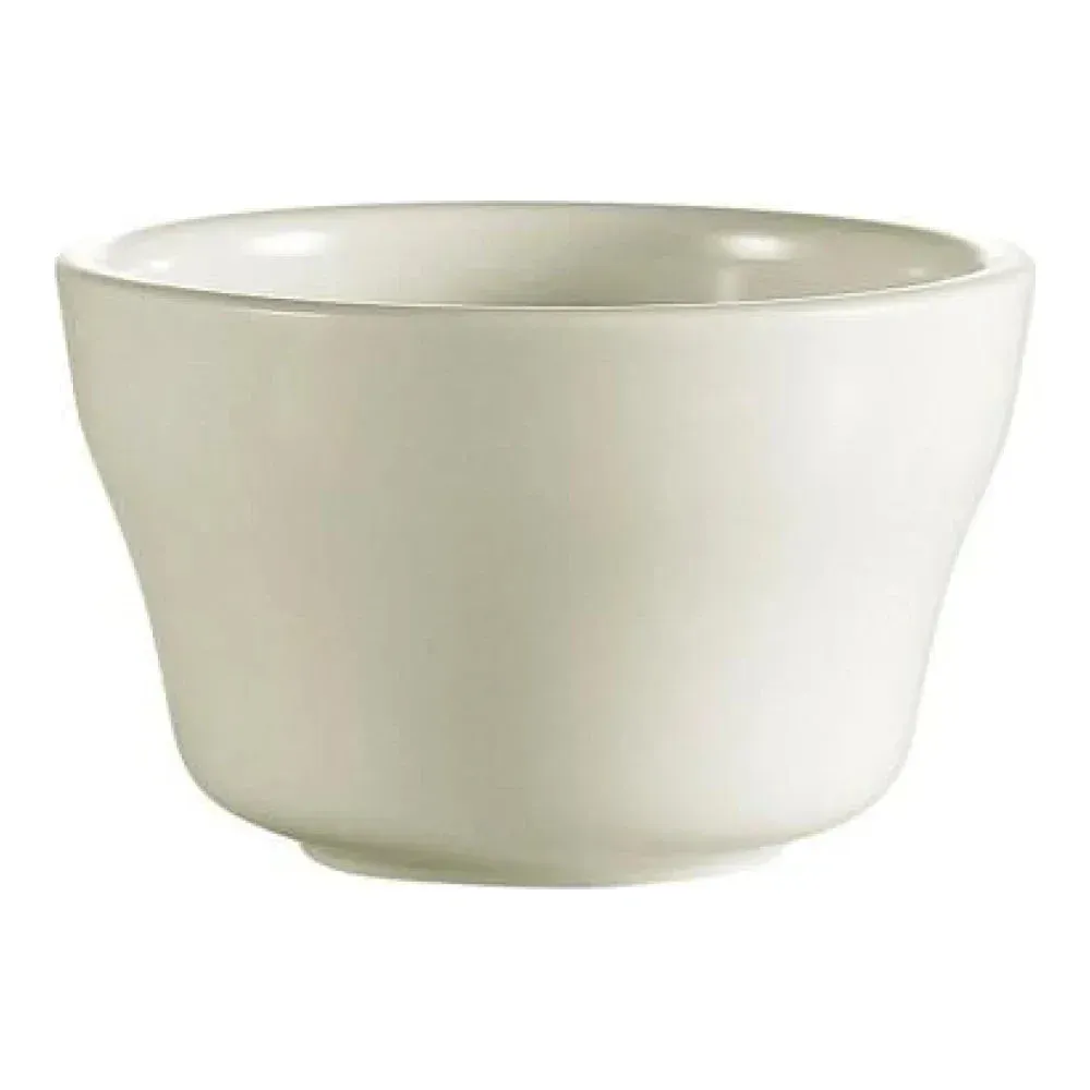 Yanco China elegant white ceramic bouillon cup for serving rich soups or broths with refined table presentation and comfortable rounded handle design.
