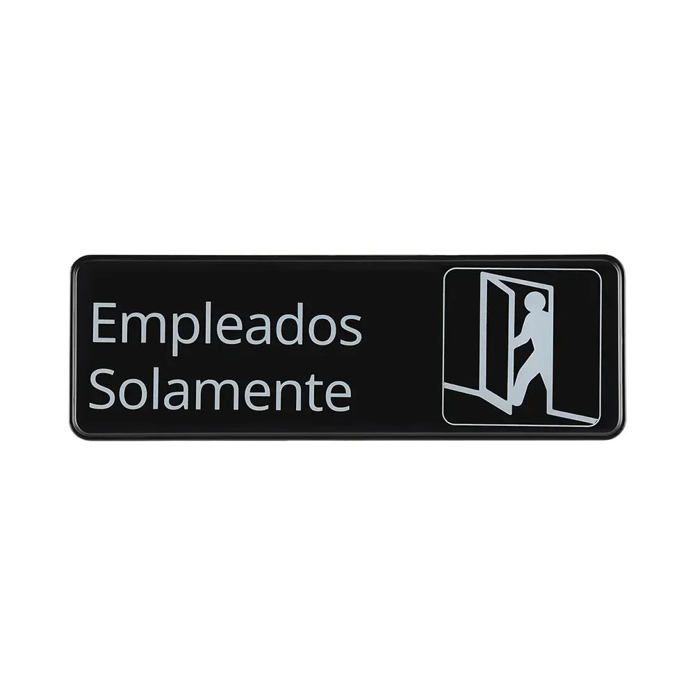 CAC China SCS3-EE01 Sign Compliance, Spanish, Employees Only, 9 x 3"