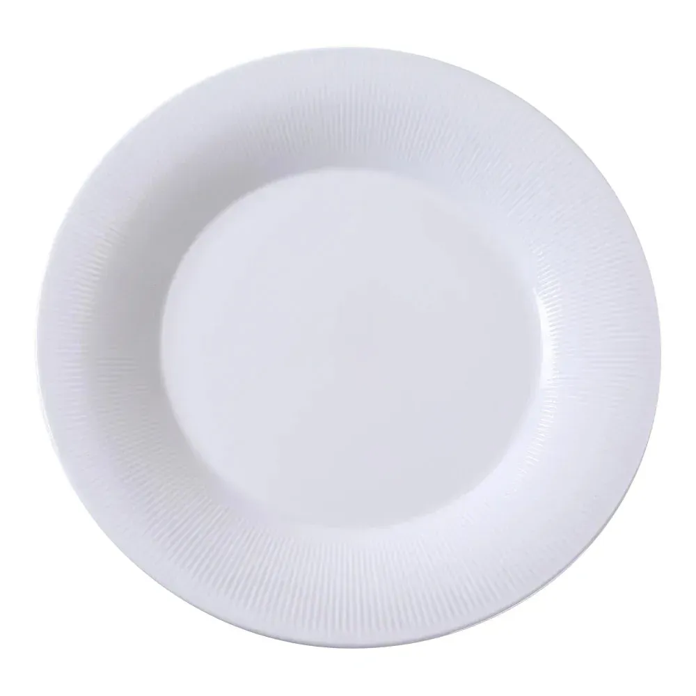 Yanco China charming white salad or dessert plate perfect for small portions, adding a stylish and delicate accent to your dining table.