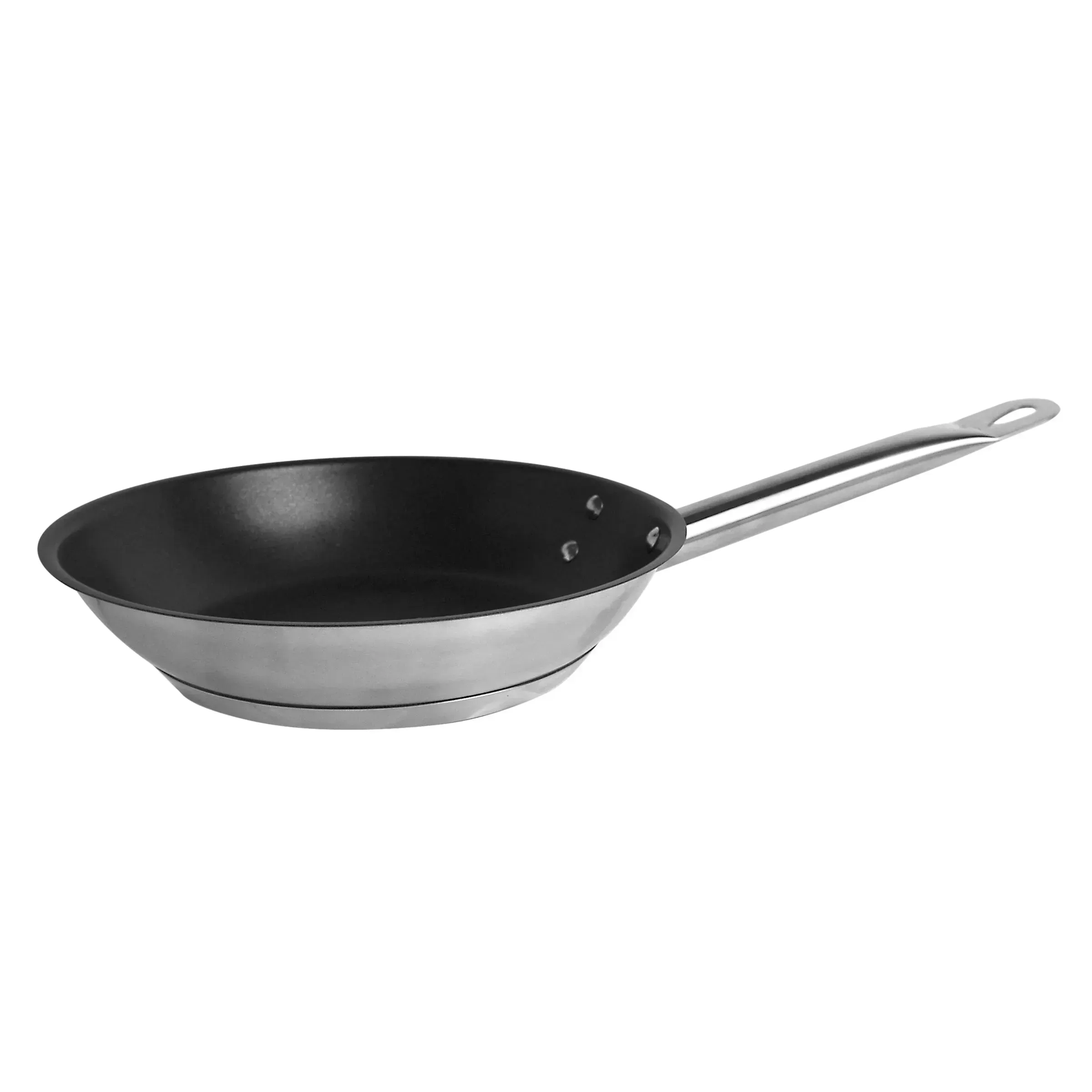 Small stainless steel fry pan by Thunder Group, perfectly sized for cooking individual portions, eggs, or small side dishes with precision.