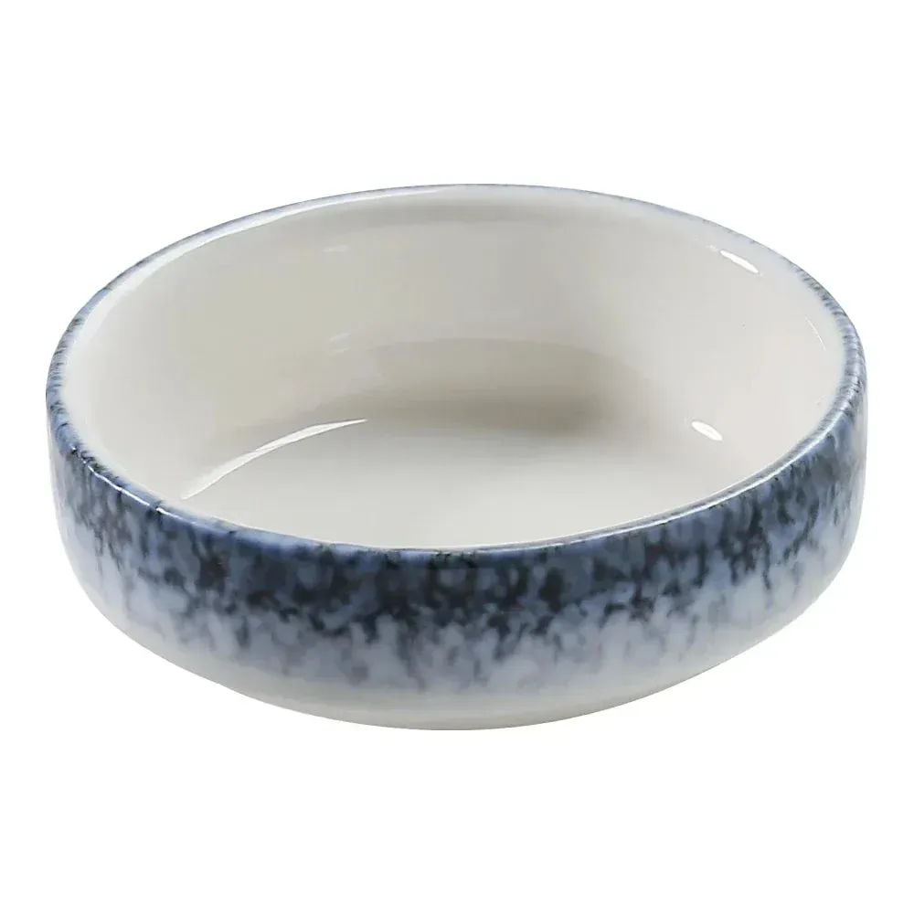 Yanco China white melamine Universe tiny sauce dish, ideal for sauces, dips, or condiments, offering a clean and minimal serving style.