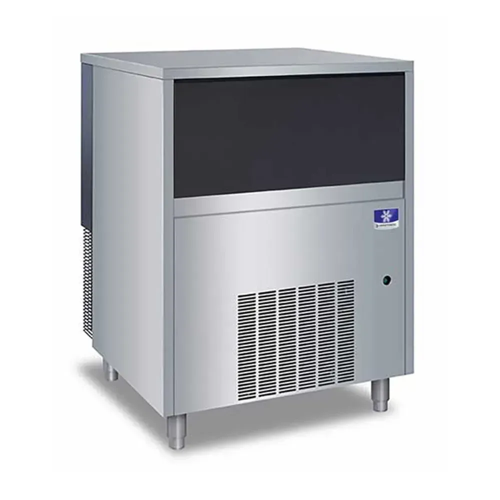 Manitowoc large air-cooled undercounter nugget ice machine with bin for hotel or restaurant. Supports high-volume chewable ice production.
