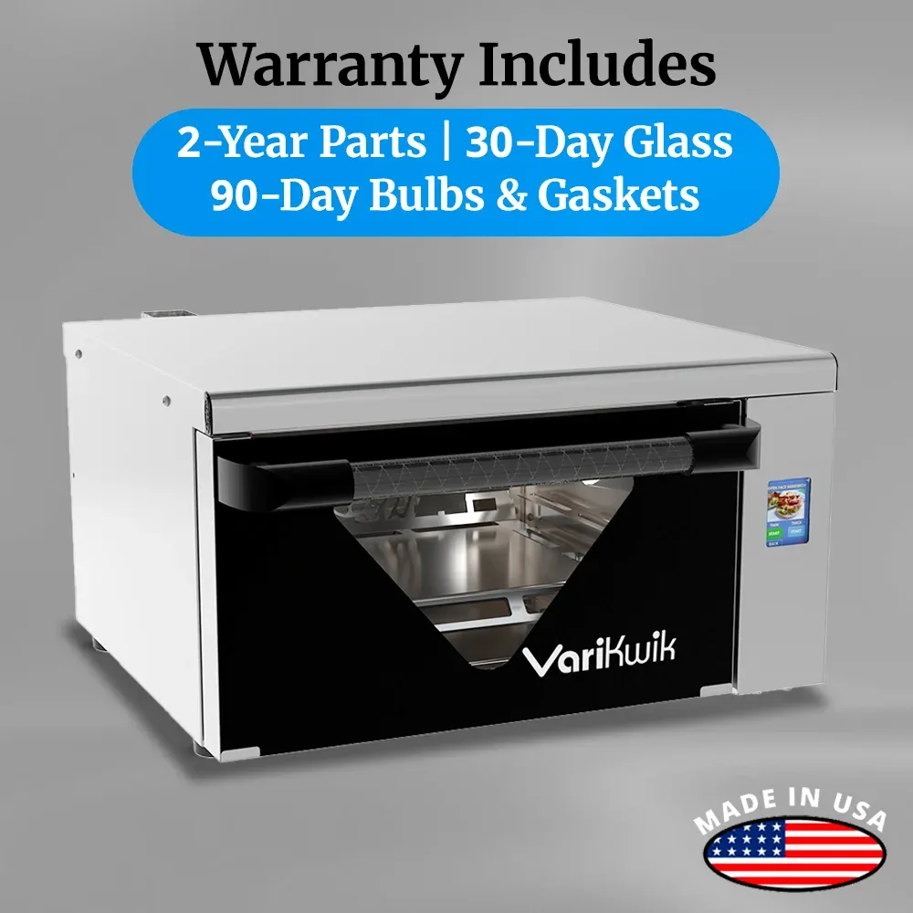 Cadco high-speed countertop convection oven for commercial kitchens, compact stainless steel, rapid baking, durable, catering bakery versatile.