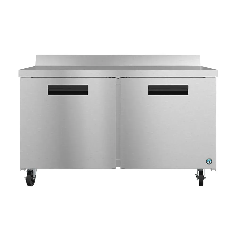 Multi functional worktop freezer from Hoshizaki America with two sections and two doors, providing diverse storage options for commercial use.