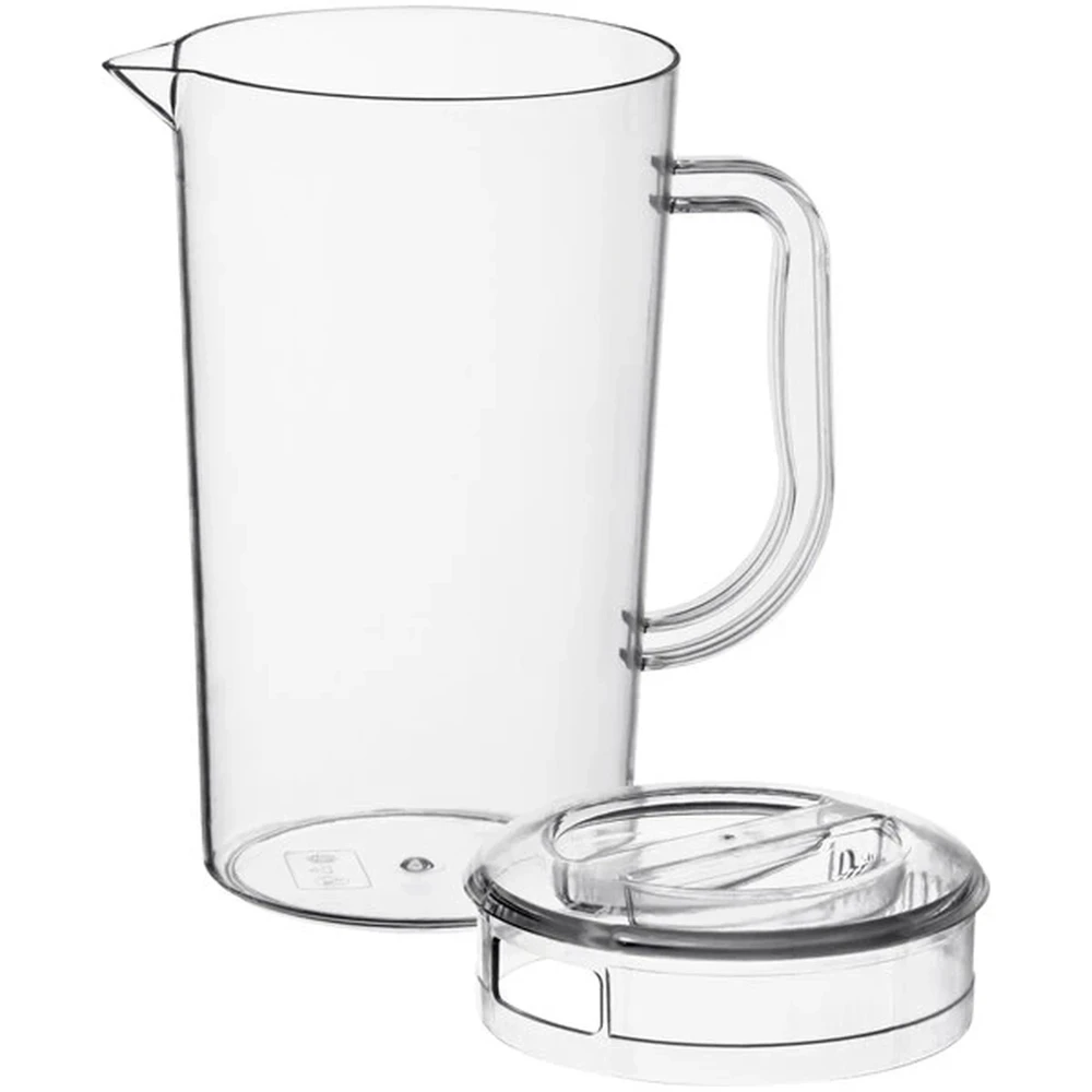 ServCraft Series 64 oz. Polycarbonate Beverage Pitcher with Lid, Clear