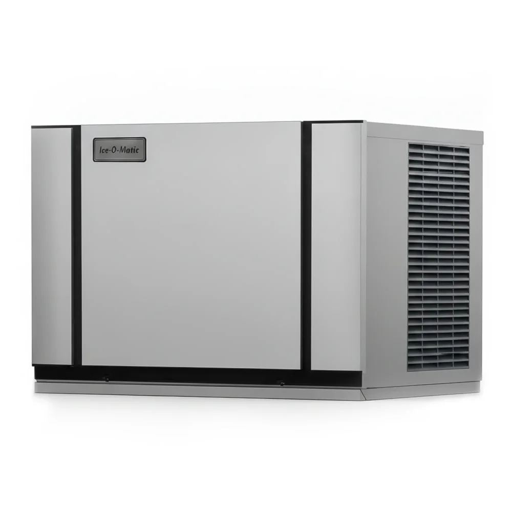 Ice-O-Matic air cooled half cube ice machine head without storage bin, providing efficient ice production for medium-volume commercial use.