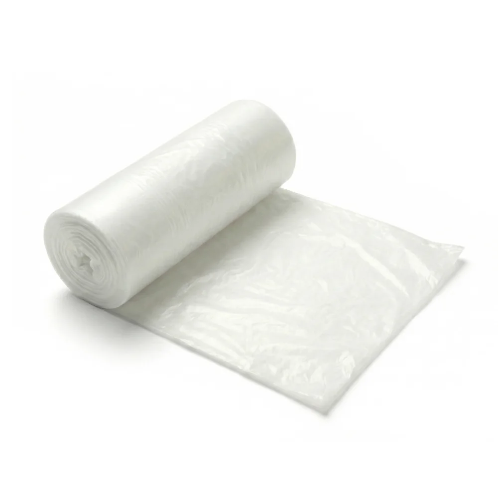TrashGuard Series 4 Gallon 0.35 MIL 17" x 17" Low-Density Clear Heritage Trash Bag / Can Liner, 1000 Bags/Case