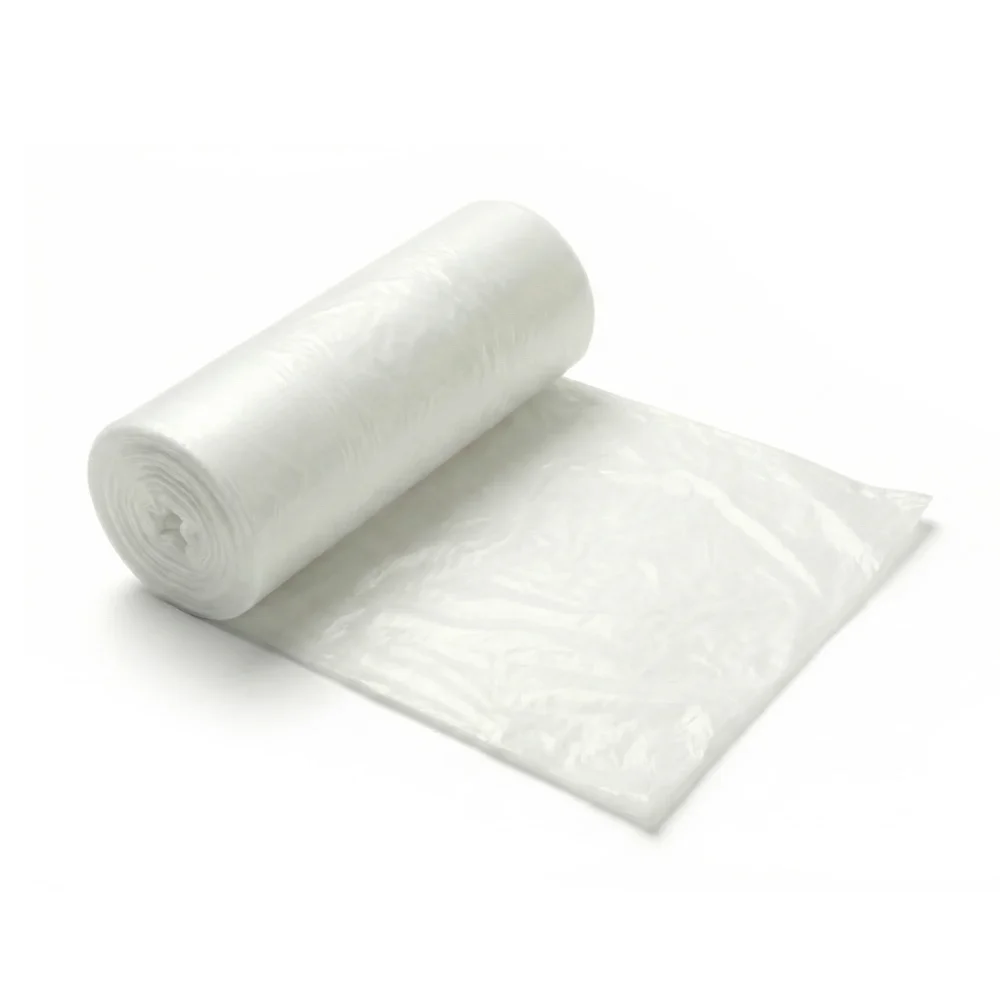 TrashGuard Series 12-60 Gallon 0.24 MIL 24" x 32" High-Density Clear Trash Bag / Can Liner, 1000 Bags/Case