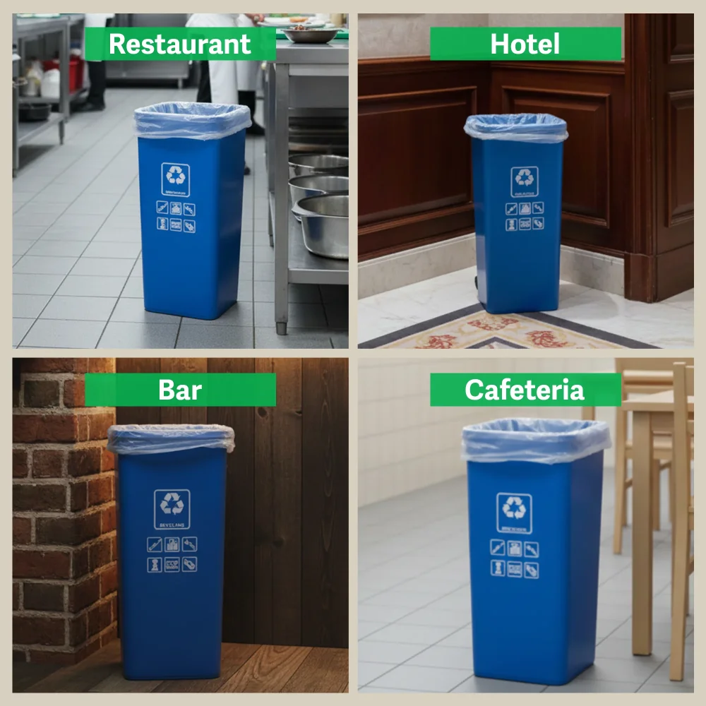 TrashGuard Series 20-30 Gallon 0.43 MIL 30" x 36" High-Density Clear Trash Bag / Can Liner, 500 Bags/Case