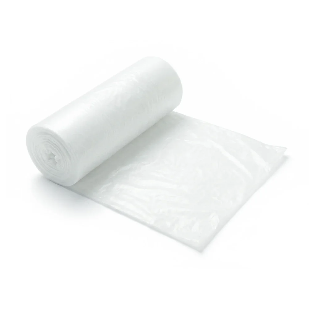 TrashGuard Series 16 Micron 30" x 37" High-Density Natural Trash Bag / Can Liner, 500 Bags/Case