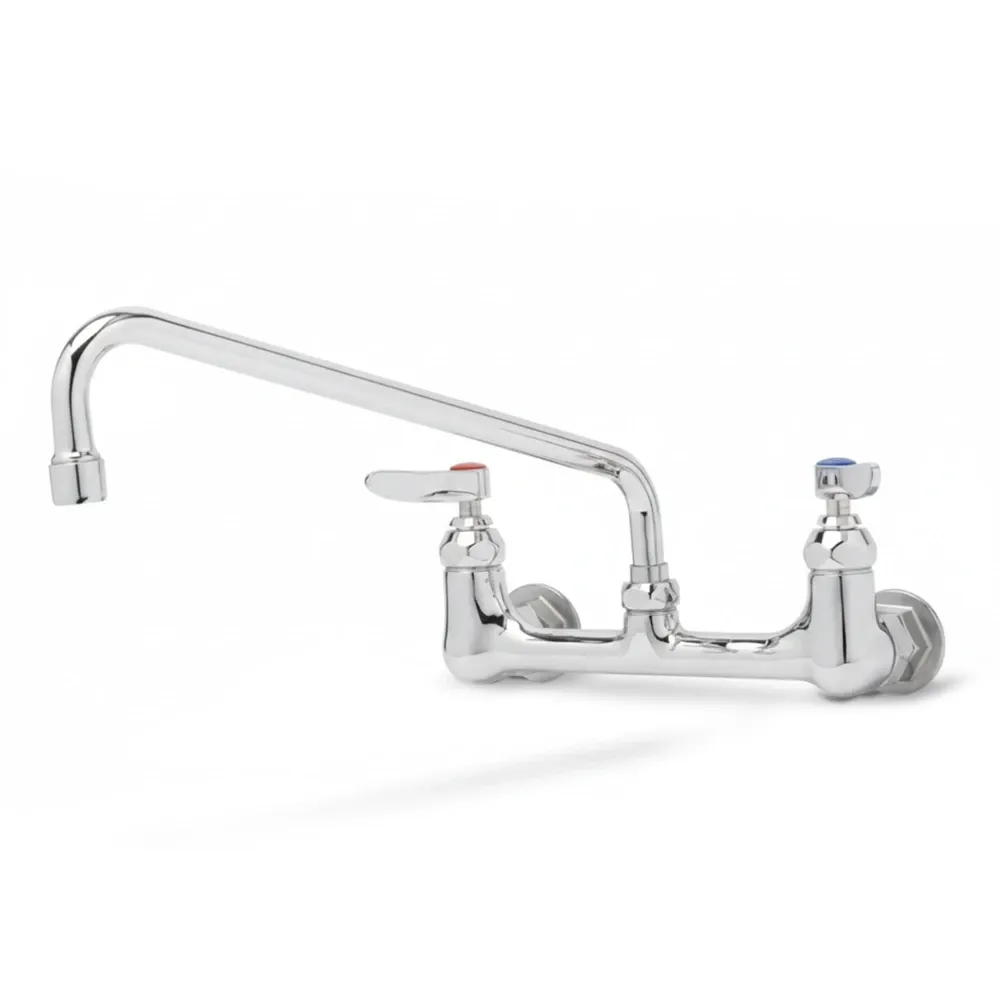 ChefPro Series Double Pantry Faucet, Wall Mount, 8" Centers, 12" Swing Nozzle